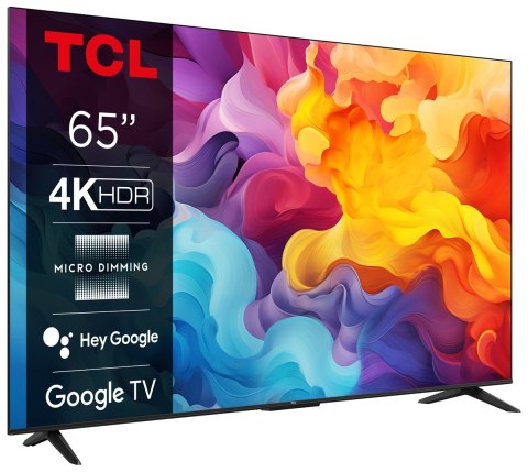 Telewizor TCL 65P655 LED 65'' 4K Ultra HD Google TV Dolby Audio DVB-T2 Czarny