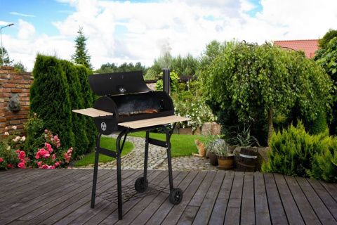 Duży grill ogrodowy węglowy z termometrem i kominem MultiGarden