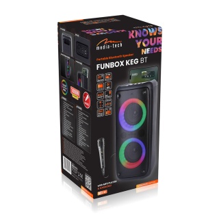 Głośnik Bluetooth Media-Tech MT3181 FUNBOX karaoke 40W RGB USB microSD AUX mikrofon