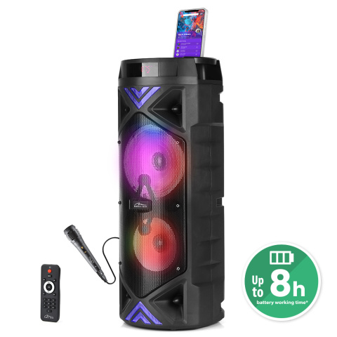 PRZENOŚNY GŁOŚNIK BLUETOOTH RADIO MP3 KARAOKE DUŻY MOCNY WYDAJNY 8H STEREO