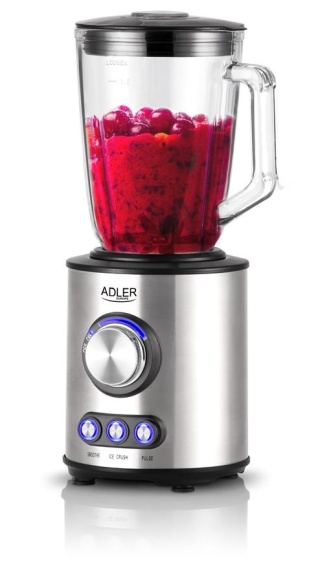 Blender kielichowy Adler AD 4078 1700W 1.5L szklany smoothie kruszenie lodu INOX