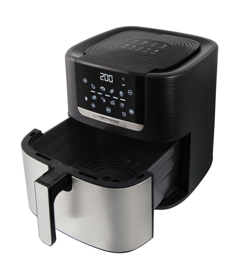 FRYTKOWNICA BEZTŁUSZCZOWA AIRFRYER 8L1700W POJEMNA CZARNA MOCNA 8 TRYBÓW