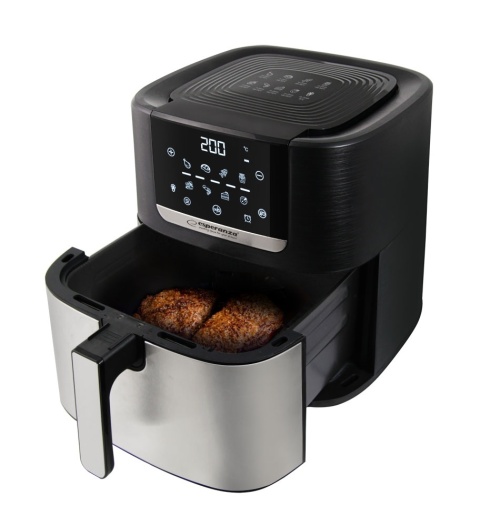 FRYTKOWNICA BEZTŁUSZCZOWA AIRFRYER 8L1700W POJEMNA CZARNA MOCNA 8 TRYBÓW