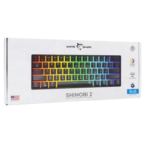 Klawiatura Mechaniczna SHINOBI 2 Black - Blue switches