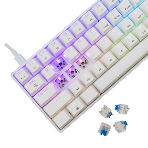 Klawiatura Mechaniczna SHINOBI 2 White - BLUE switch
