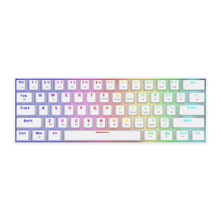 Klawiatura mechaniczna gamingowa Savio WHITEOUT X2 RGB Hot Swap OUTEMU Blue 60%