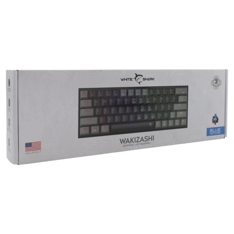 Klawiatura mechaniczna WAKIZASHI / Blackgrey BLUE switch