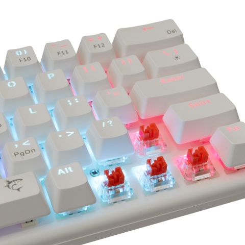 Klawiatura mechaniczna WAKIZASHI-2 / White RED switch