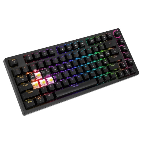 Klawiatura mechaniczna bezprzewodowa Savio Phenix Gateron Yellow PRO