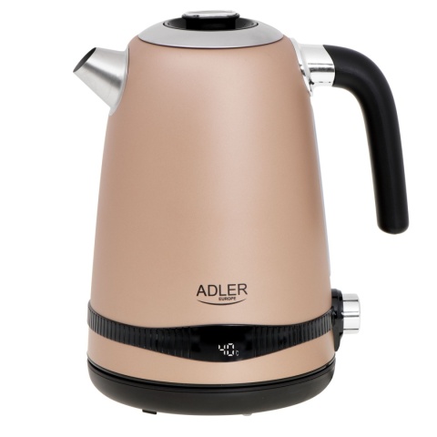 Adler AD 1295 gold Czajnik metalowy 1,7L z LCD oraz regulacją temperatury