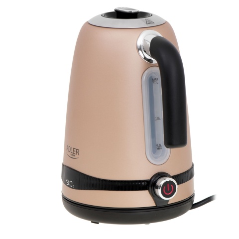 Adler AD 1295 gold Czajnik metalowy 1,7L z LCD oraz regulacją temperatury