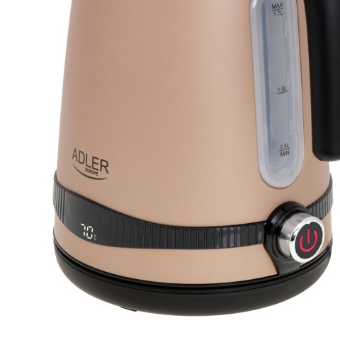 Adler AD 1295 gold Czajnik metalowy 1,7L z LCD oraz regulacją temperatury
