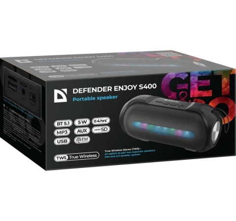 Bezprzewodowy Głośnik Bluetooth Defender Enjoy S400 Czarny