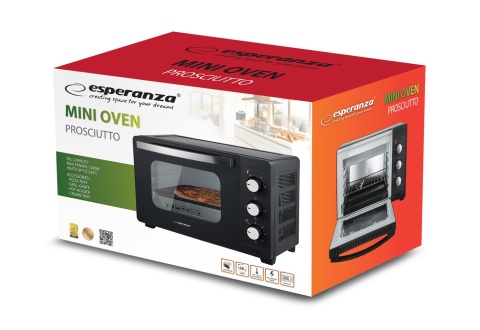 Mini Piekarnik Esperanza PROSCIUTTO 20L Czarny