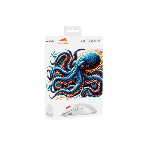 Mysz Gamingowa Barracuda OCTOPUS Biała 3200dpi