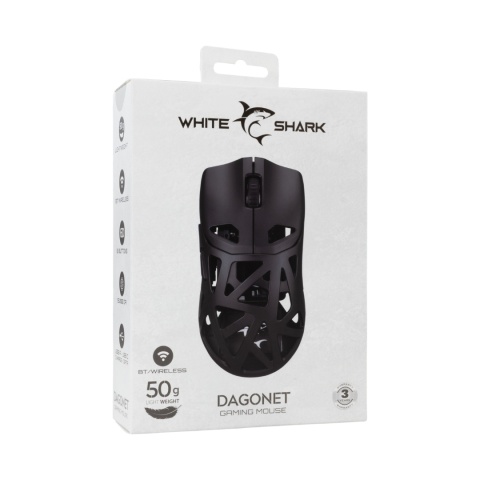 Mysz Gamingowa Bezprzewodowa White Shark DAGONET-B Czarna