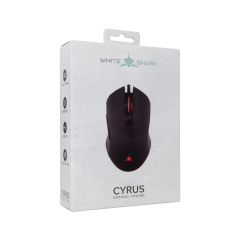 Mysz Gamingowa Optyczna 3200DPI White Shark CYRUS Czarna