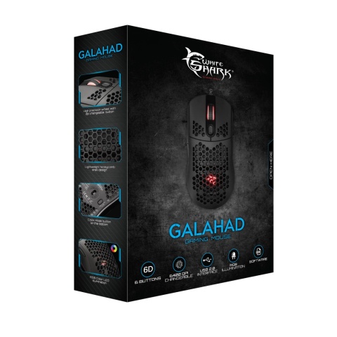 Mysz Gamingowa White Shark GALAHAD Czarna