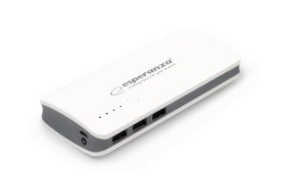 Power Bank 8000mAh Esperanza RADIUM Biało/Szary