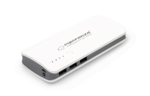 Power Bank 8000mAh Esperanza RADIUM Biało/Szary