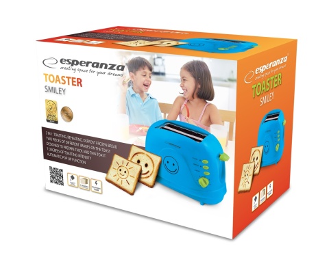 Toster Smiley Niebieski Esperanza