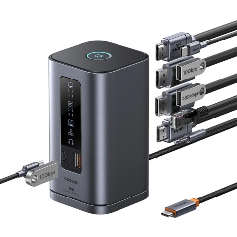 UNIWERSALNA STACJA DOKUJĄCA ŁADUJĄCA Baseus DOCK 11w1 HUB USB C 4K 100W PD