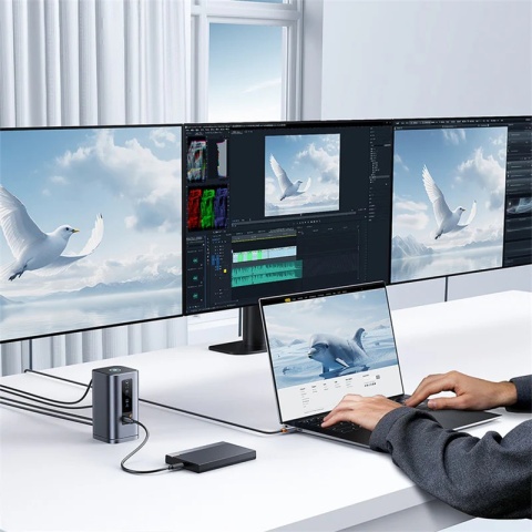 UNIWERSALNA STACJA DOKUJĄCA ŁADUJĄCA Baseus DOCK 11w1 HUB USB C 4K 100W PD