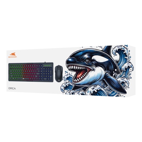 Zestaw Gamingowa Baracuda ORCA Czarny Mysz + Klawiatura