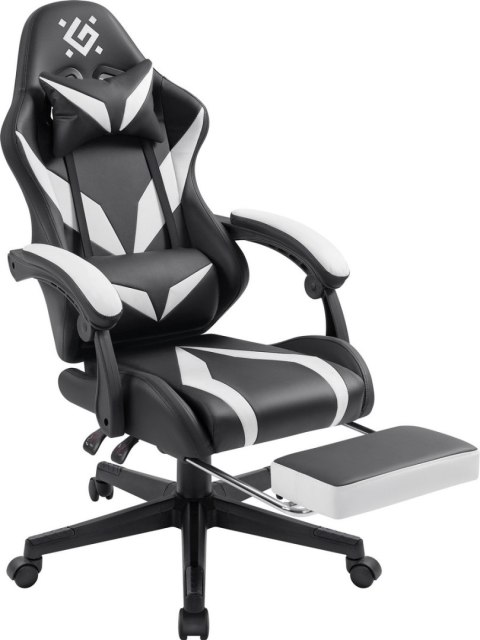 FOTEL DEFENDER ASPECT BIAŁO-CZARNY GAMING