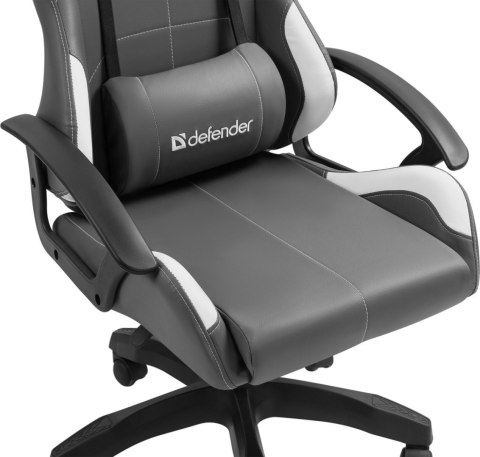 FOTEL DEFENDER CHROMOS BIAŁO-SZARY GAMING