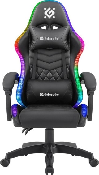 FOTEL DEFENDER CORE CZARNY RGB GAMING