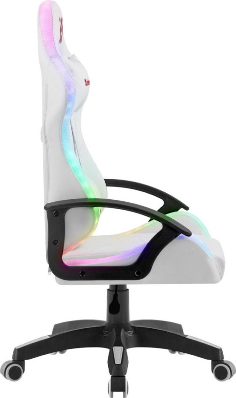 FOTEL DEFENDER FACTOR X BIAŁY RGB GAMING