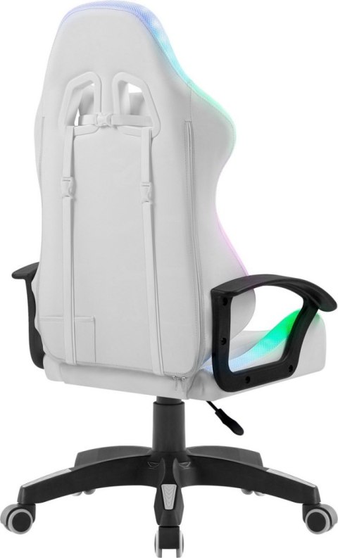 FOTEL DEFENDER FACTOR X BIAŁY RGB GAMING