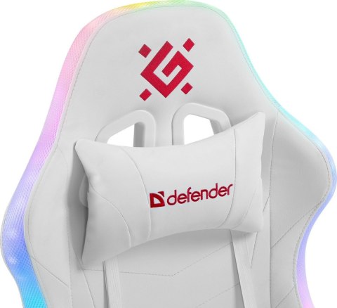 FOTEL DEFENDER FACTOR X BIAŁY RGB GAMING