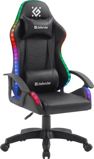 FOTEL DEFENDER FACTOR X CZARNY RGB GAMING