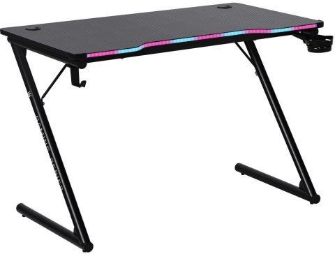 BIURKO DEFENDER FEROX CZARNE RGB GAMING