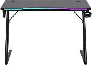BIURKO DEFENDER FEROX CZARNE RGB GAMING