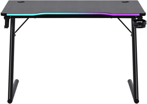 BIURKO DEFENDER FEROX CZARNE RGB GAMING