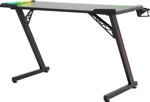 BIURKO DEFENDER JUPITER RGB CZARNE GAMING