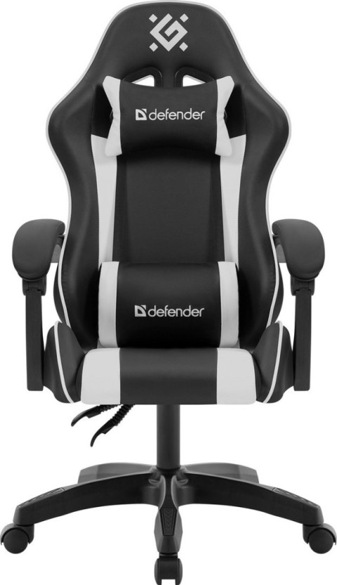 FOTEL DEFENDER LEGAS BIAŁO-CZARNY GAMING