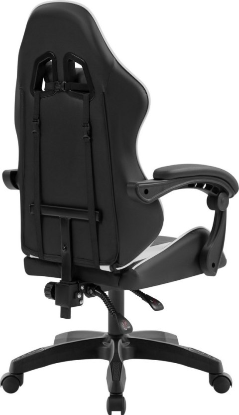FOTEL DEFENDER LEGAS BIAŁO-CZARNY GAMING