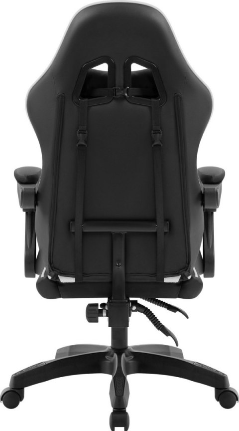 FOTEL DEFENDER LEGAS BIAŁO-CZARNY GAMING