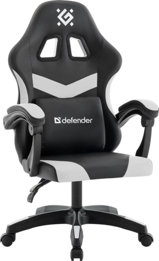 FOTEL DEFENDER RUNA BIAŁO-CZARNY GAMING