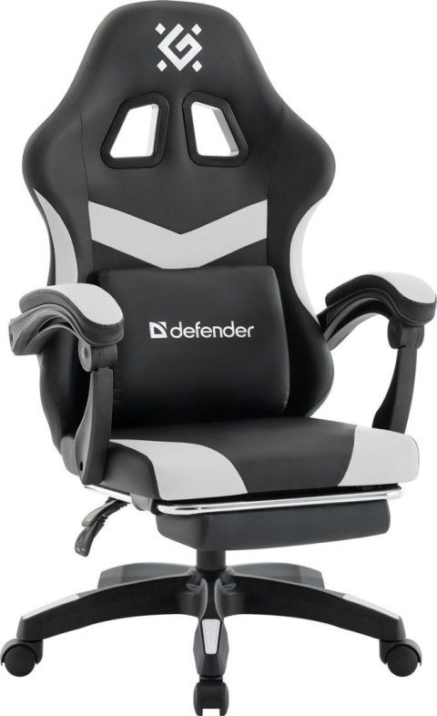 FOTEL DEFENDER RUNA PRO BIAŁO-CZARNY GAMING