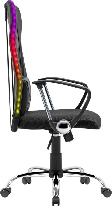FOTEL DEFENDER TOTEM CZARNY RGB GAMING