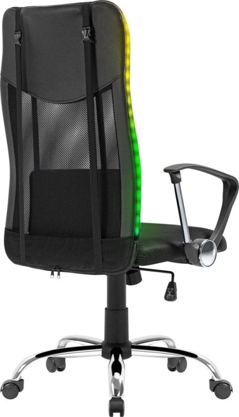 FOTEL DEFENDER TOTEM CZARNY RGB GAMING