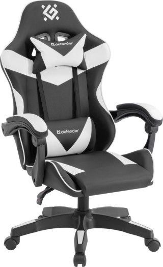 FOTEL DEFENDER URANA BIAŁO-CZARNY GAMING