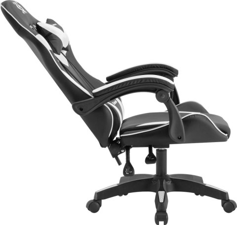 FOTEL DEFENDER URANA BIAŁO-CZARNY GAMING