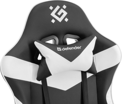 FOTEL DEFENDER URANA BIAŁO-CZARNY GAMING