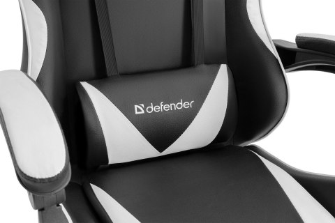 FOTEL DEFENDER URANA BIAŁO-CZARNY GAMING